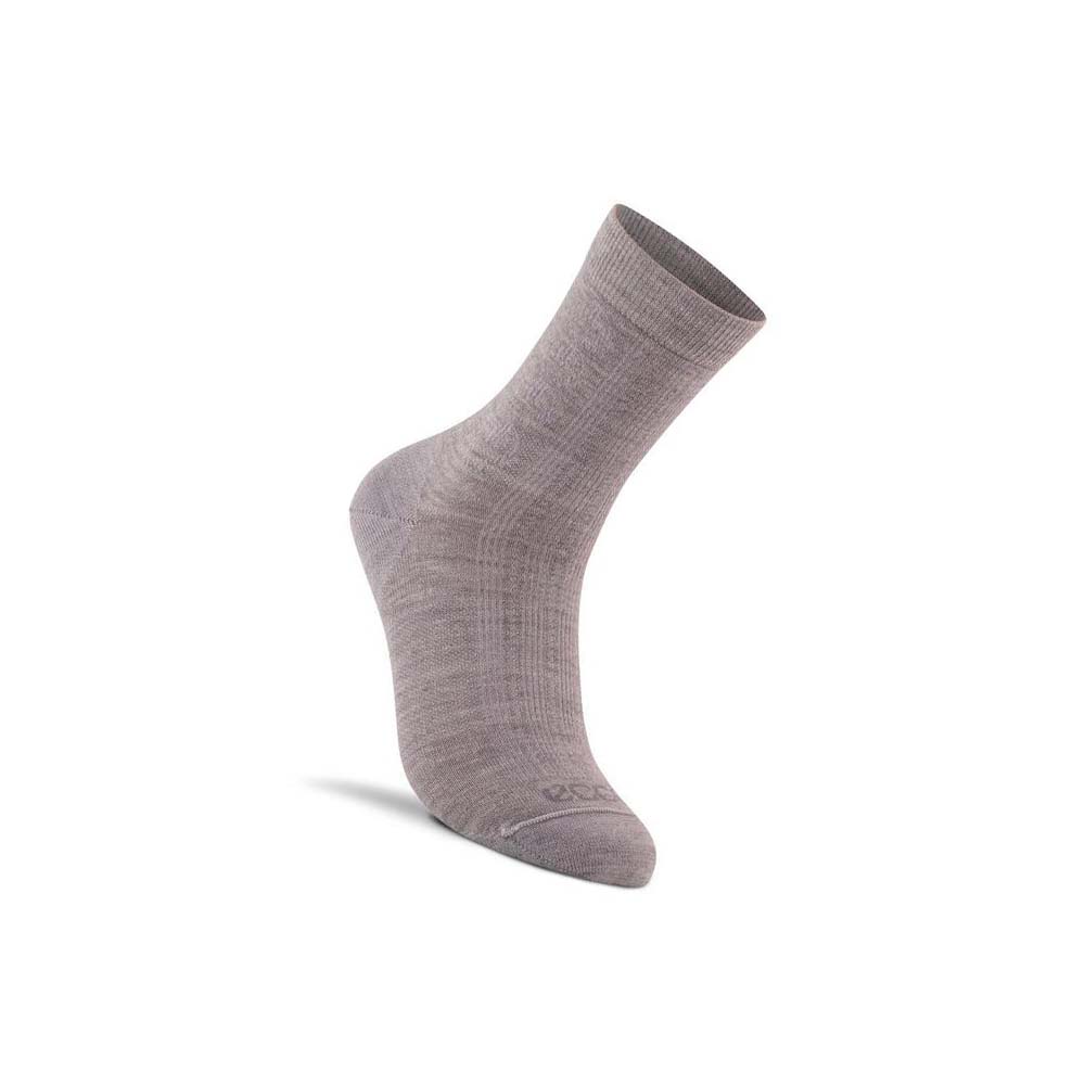 Women\'s Ecco Casual Short-Crew Socks Grey | USA 416DFM